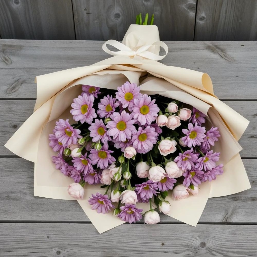 Букет цветов из: Розы и Хризантемы в Умбе