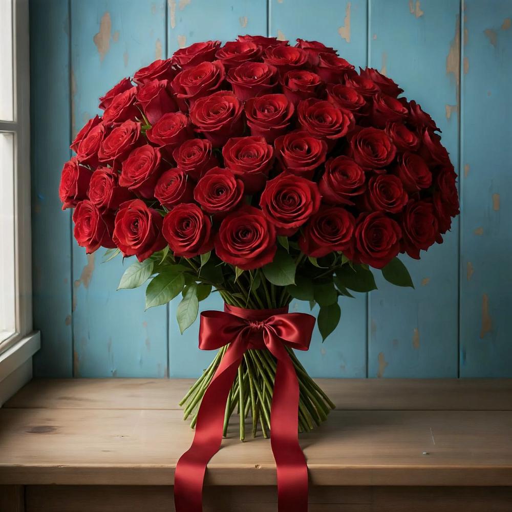 Букет Красные розы Блэк Меджик в Умбе