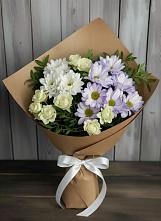 Букет цветов из:  Хризантемы и Розы в Умбе