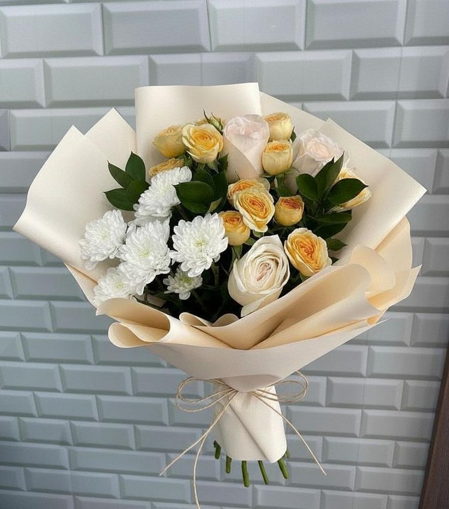 Букет цветов из: Розы и Хризантемы в Умбе