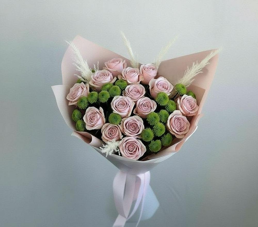 Букет цветов из: Розы и Хризантемы в Умбе