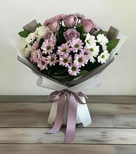 Букет цветов из:  Хризантемы и Розы #REPLACE_PRED# Умбе