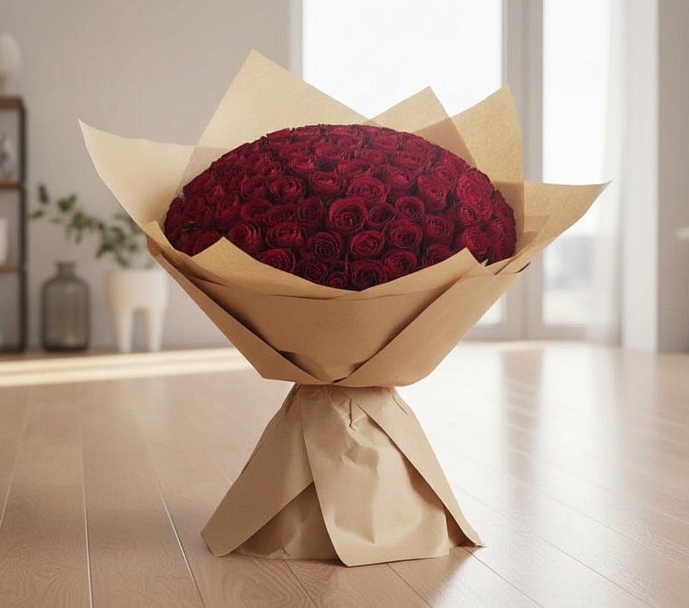 Букет 101 Красная роза в Умбе