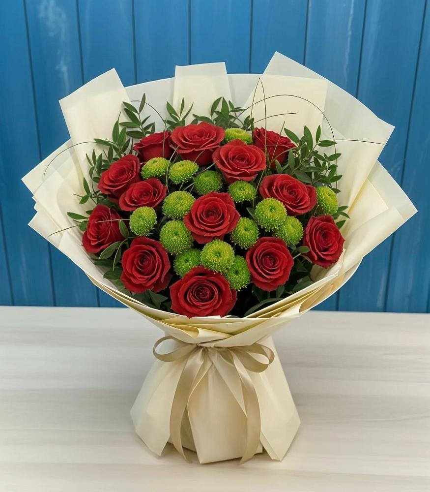 Букет цветов из: Розы и Хризантемы в Умбе